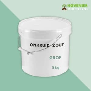 Grof zout tegen onkruid